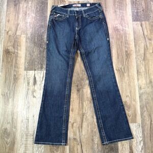NWT Ariat Jeans Women 30L Blue Quartz FR Mid Rise Boot Cut Flame Resistant CAT2
